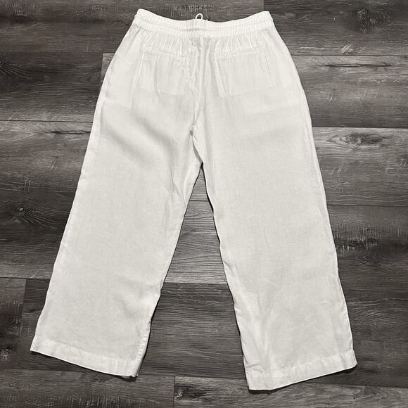 Athleta Pants - Athleta Women's Retreat Linen Wide Leg Pant Color White Size Large